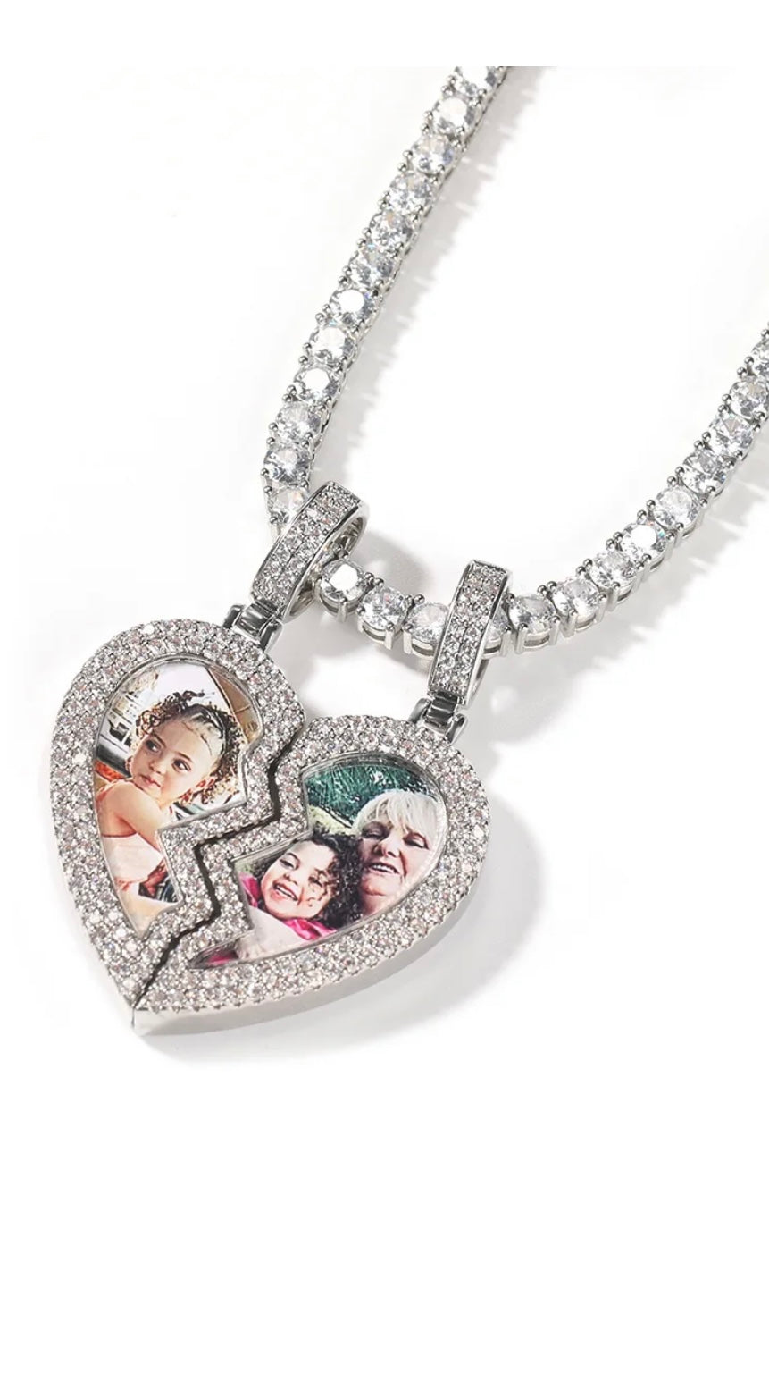 Broken Heart picture Necklace