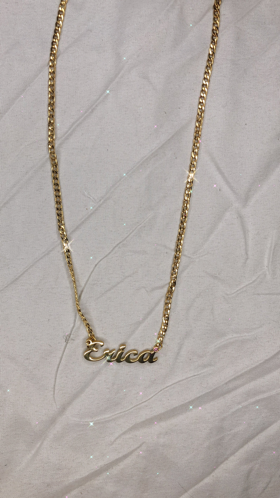 Minimalist name plate necklace